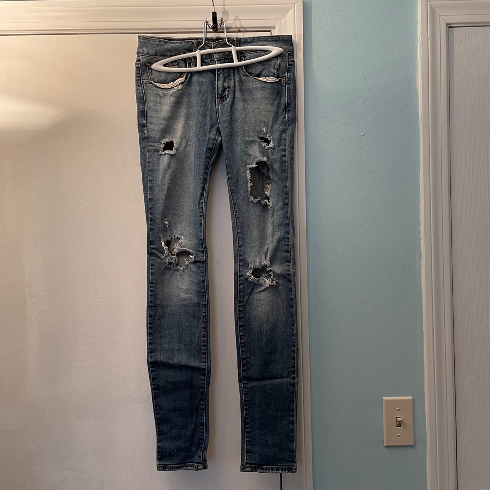 Bullhead Black Ripped Skinny Jeans
